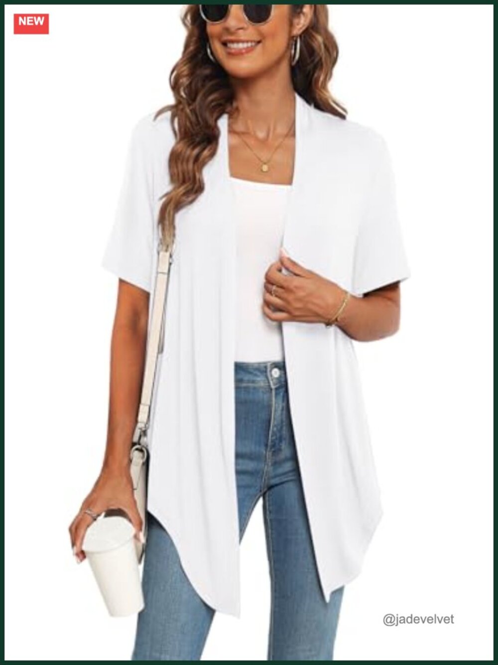 Women's Short Sleeve Front Tie Open Front Lightweight Cardigan Sweater